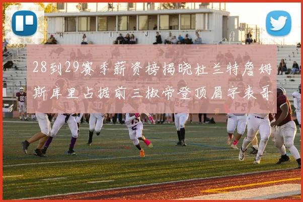 28到29赛季薪资榜揭晓杜兰特詹姆斯库里占据前三椒帝登顶眉字表哥布克跻身前十